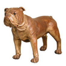 Высокое качество жизни Размер животную скульптуру бронзовый Бульдог статуя